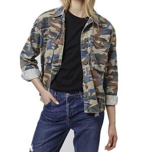 Topshop Camo Shirt Jacket